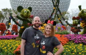 April and her husband at Disney World